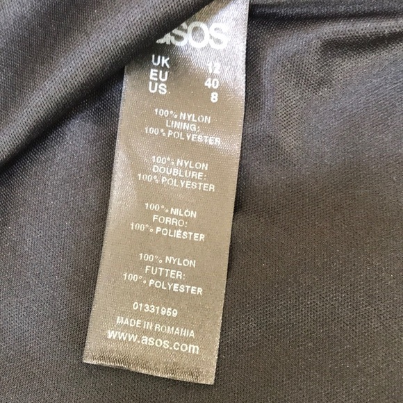 ASOS size 8 Black Sequined mini skirt - Picture 4 of 6